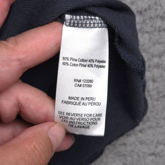 TravisMathew Polo Shirt Mens Size‎ Medium Navy Blue Golf Performance Athletic - Picture 6 of 7